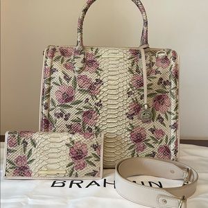 Brahmin Caroline Ivory Labyrinth & Ady Wallet
